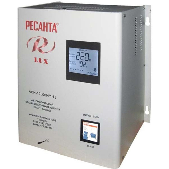 Стабилизатор напряжения серии LUX РЕСАНТА АСН-12000Н/1-Ц