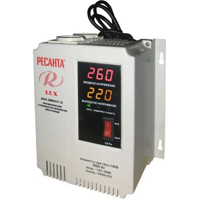 Стабилизатор напряжения серии LUX РЕСАНТА АСН-2000Н/1-Ц